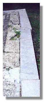 Damaged plaza of Major General John Sedgwick monument